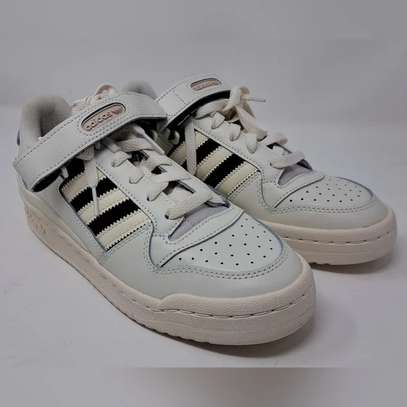 New adidas Women's Forum Low Shoes Sneakers Shoes Casual Off White Black 8.5 US - Picture 4 of 14